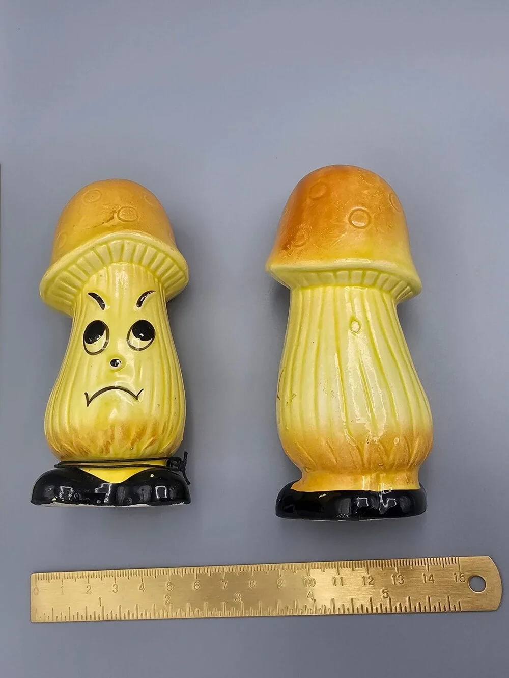 Vintage Ceramic Mushroom Salt and Pepper Shakers Set from Japan
